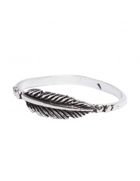 Anillo "Pluma" de plata.