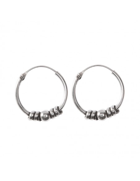 Aro Bali de plata .Diámetro de 1,2x10mm.