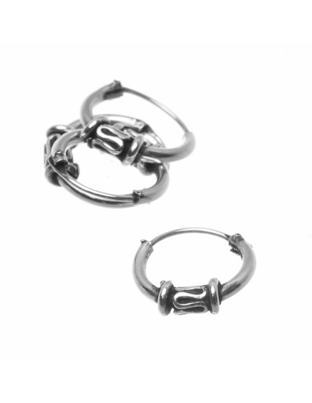 Aro Bali de plata . Diámetro de 1,5x16mm.
