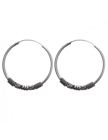 Aro Bali de plata . Diámetro de 1,5x40mm.
