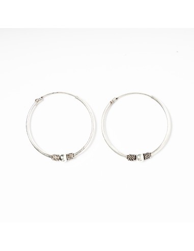 Aro Bali de plata . Diámetro de 1,5x25mm.