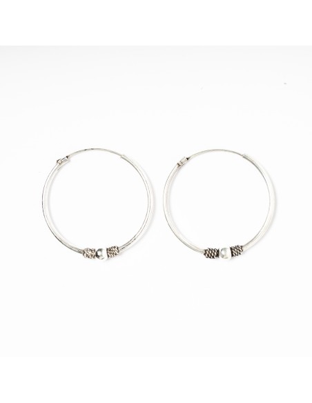 Aro Bali de plata . Diámetro de 1,5x25mm.