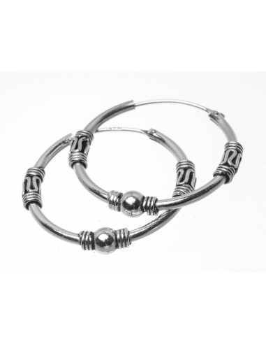 Aro Bali de plata . Diámetro de 1,5x50mm.