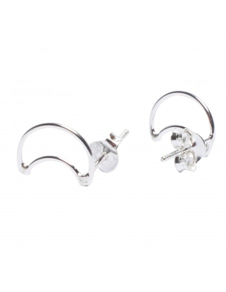 Pendiente "Luna" de plata . Tamaño de 12mm.