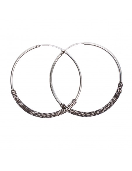 Aro Bali de plata .Diámetro de 1,8x20mm.