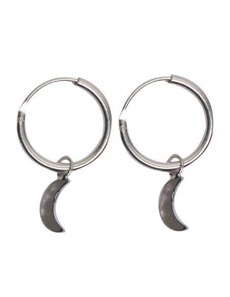 Aro de plata con luna .