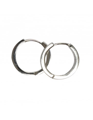 Criolla de plata rodiada con Zirconitas blancas .