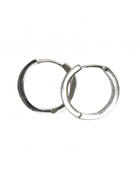 Criolla de plata rodiada con Zirconitas blancas .