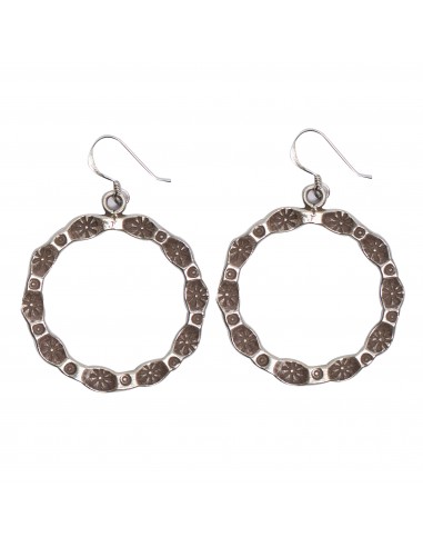 Pendiente "Círculo" étnico de plata .