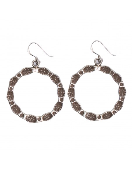 Pendiente "Círculo" étnico de plata .