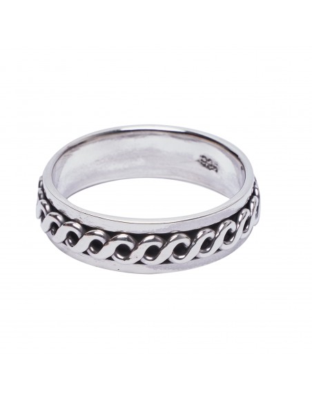 Anillo para hombre "Antiestres" de plata .