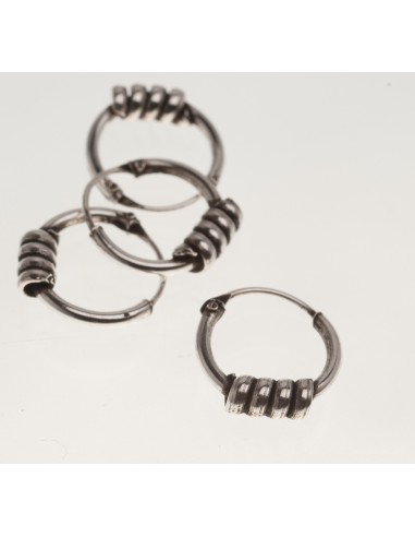 Aro Bali de plata . Diámetro de 1,2x10mm.