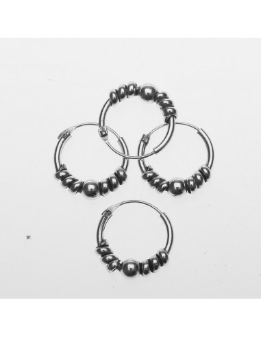 Aro Bali de plata . Diámetro de 1,5x20 mm.