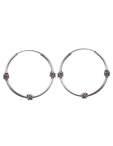 Aro Bali de plata . Diámetro de 1,5x14mm.