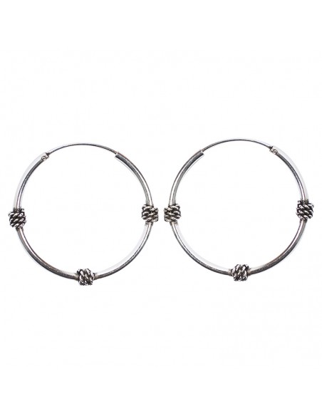 Aro Bali de plata . Diámetro de 1,5x14mm.
