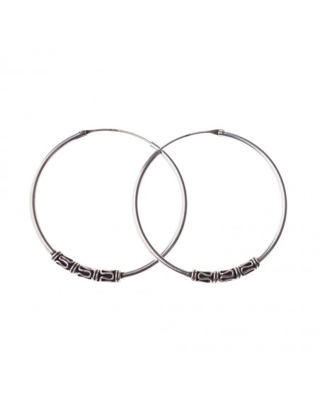Aro Bali de plata . Diámetro de 1,5x18mm.