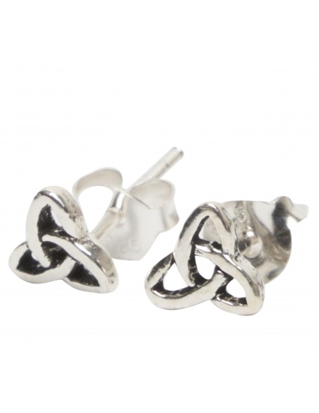 Pendiente "Trisqueta" de plata. 5mm.