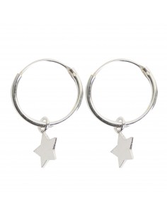 Aro liso de plata con estrellita.