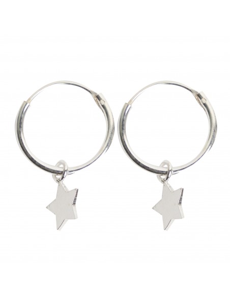 Aro liso de plata con estrellita.