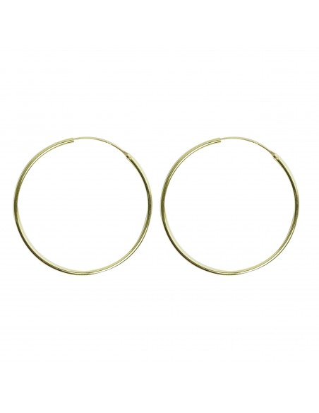 Aro de plata dorado . Grosor de 1,2mm. Diámetros surtidos.