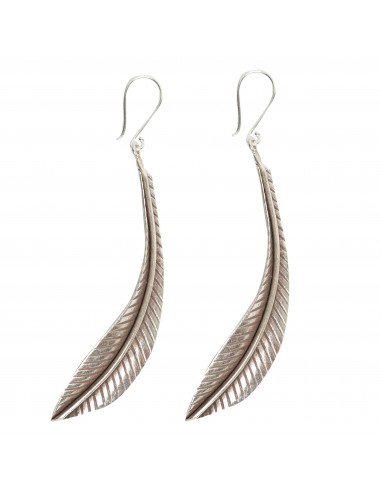 Pendiente "Hoja" étnico de plata.