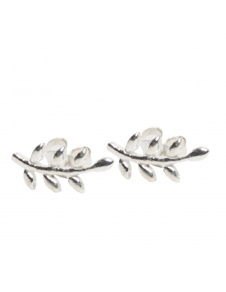 Pendiente "Hoja" de plata.