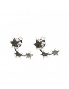 Pendiente "3 estrellas" de plata.