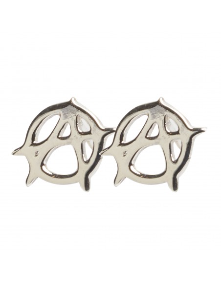 Pendiente "Anarquía" de plata.