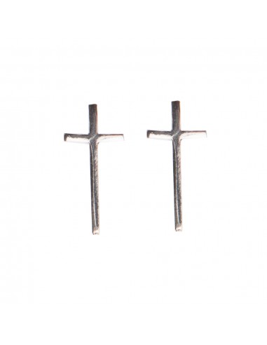 Pendiente "Cruz" de plata .