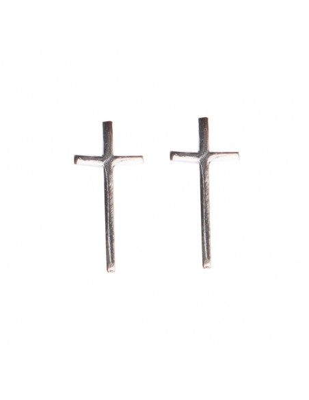 Pendiente "Cruz" de plata .