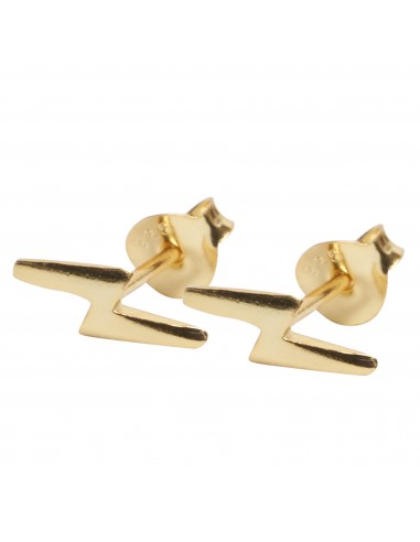 Pendiente "Rayito" de plata dorado.