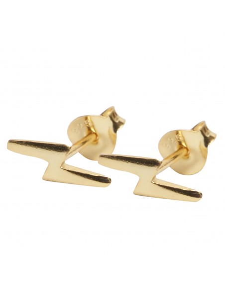 Pendiente "Rayito" de plata dorado.