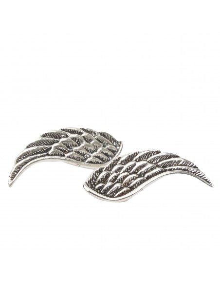 Pendiente trepador "Ala" de plata .