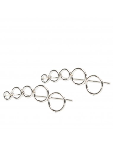 Pendiente trepador de plata.