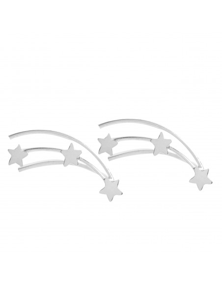 Pendiente trepador de plata.