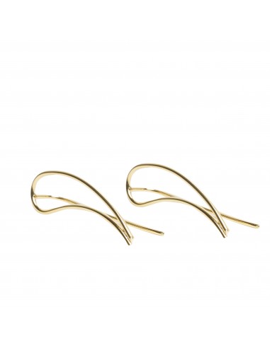 Pendiente trepador de plata dorado.