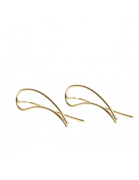 Pendiente trepador de plata dorado.