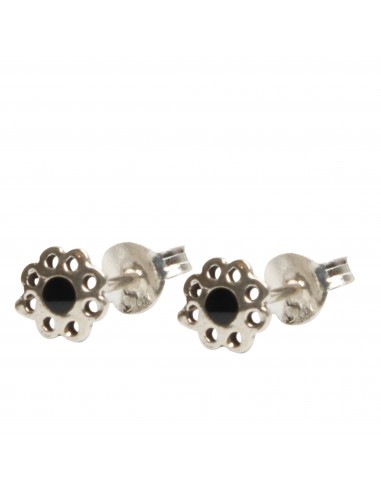 Pendiente de plata y Onix.