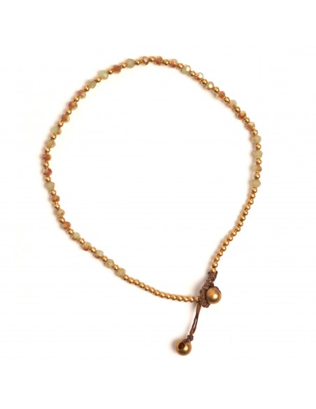 Tobillera combinada con piedras.