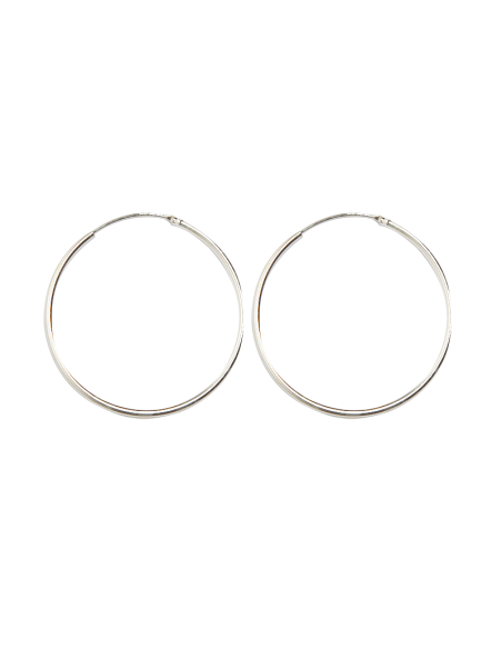 Aros lisos de plata de 1,2mm. de grossor.