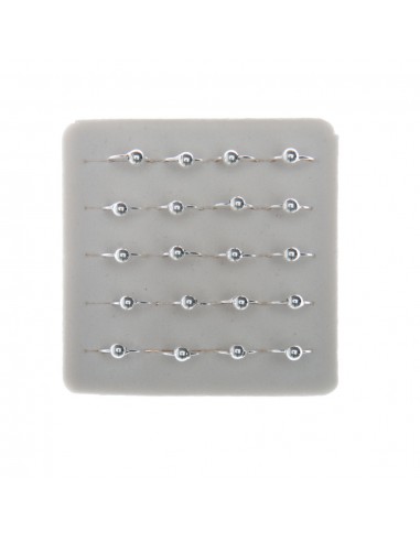 Aro de plata con bolita de 3mm. para nariz...