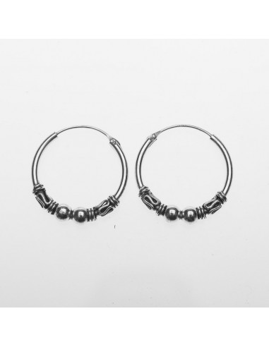 Aro Bali de Plata . Diámetro de 1,5x20mm.