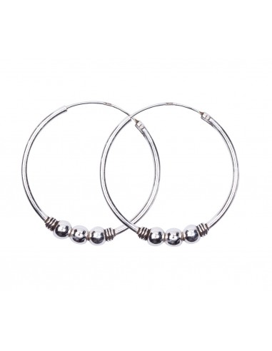 Aros Bali de Plata . Diámetro de 14mm.