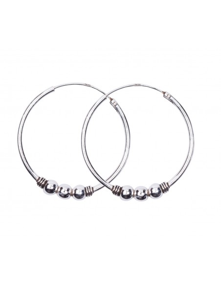 Aro Bali de Plata . Diametro de 1,5x18mm.