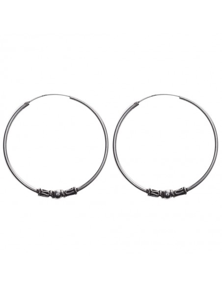 Aro Bali de Plata . Diámetro de 1,5x25mm.