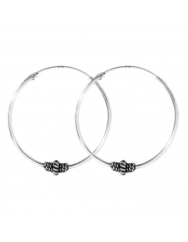 Aro Bali de Plata . Diámetro de 1,2x30mm.