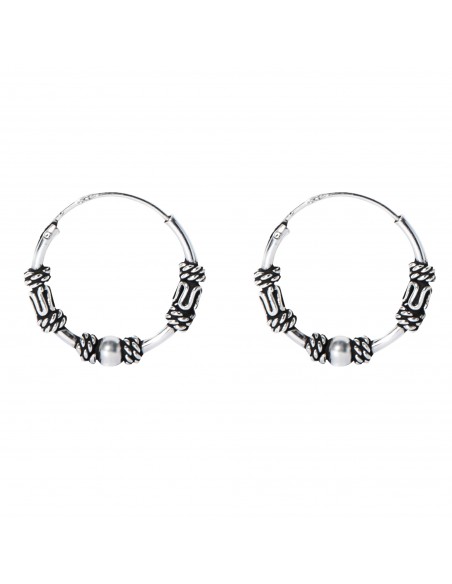 Aro Bali de Plata.Diámetro de 1,5x40mm.