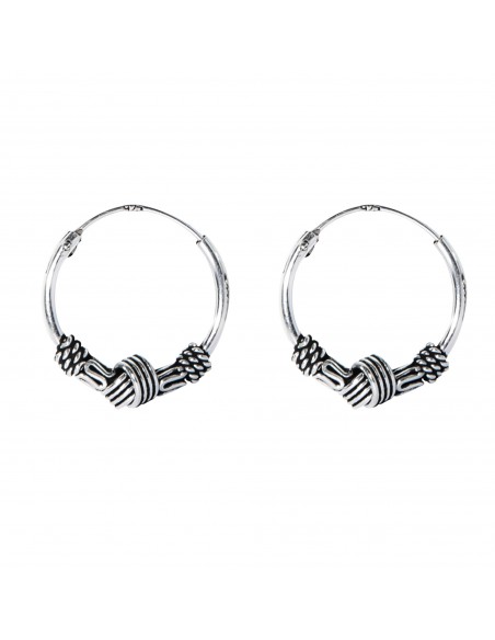 Aro Bali de Plata . Diámetro de 1,5x14mm.