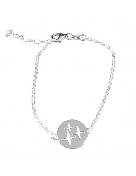 Pulsera "Estrellas" de Plata rodiada.