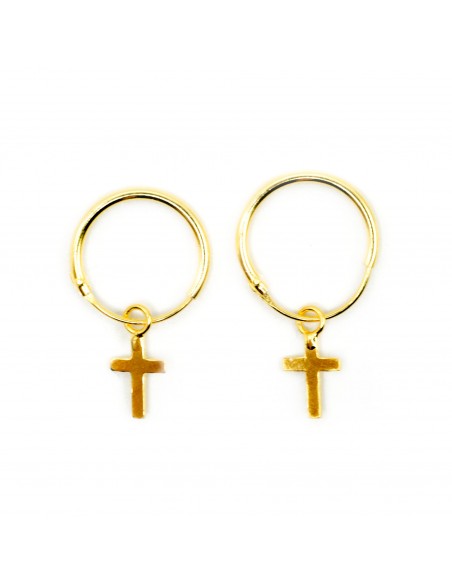 Aro con cruz de Plata dorada.
